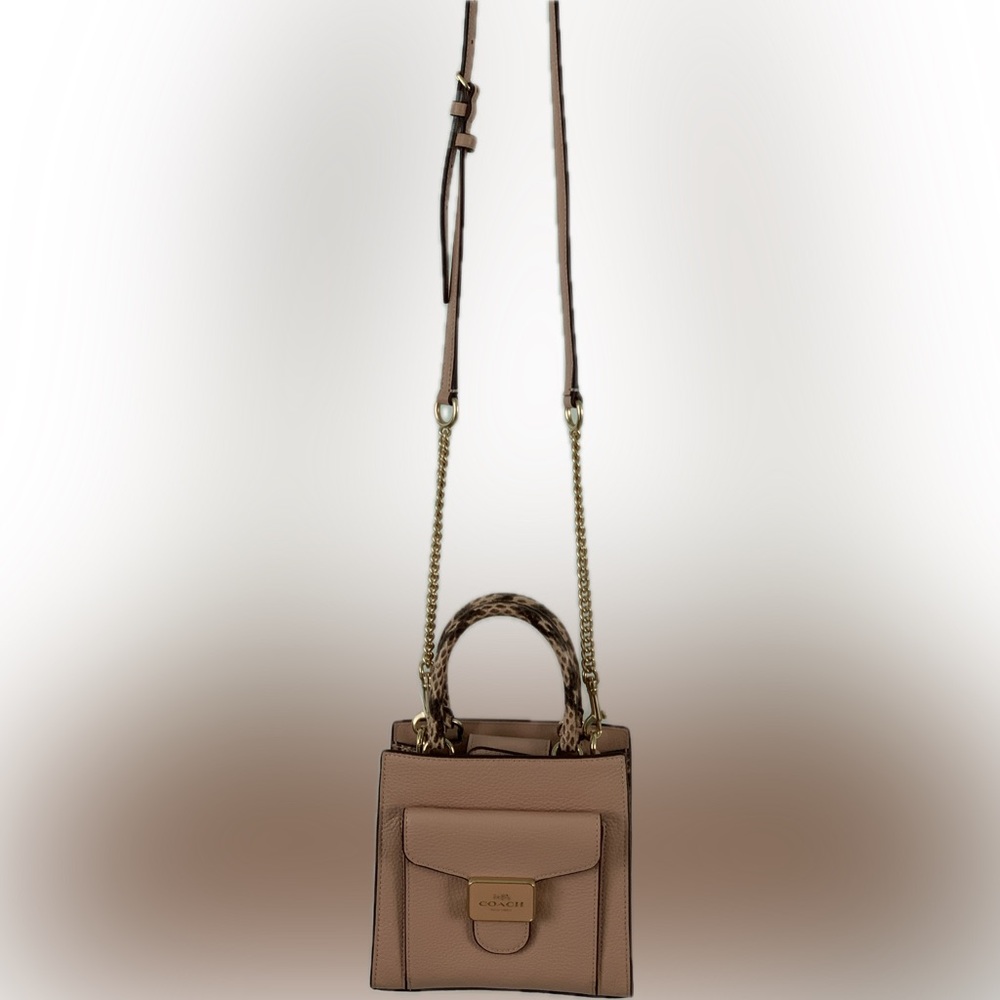 Coach Snake Embossed Trim Mini Pepper Crossbody - Picture 16 of 16